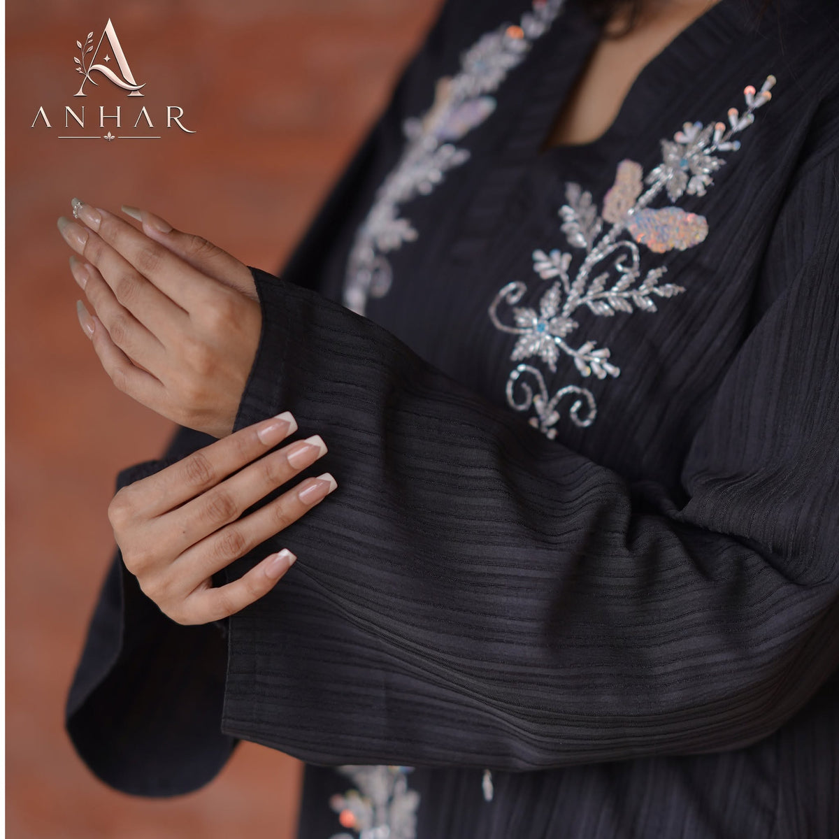 Neelanjona Premium Handwork 2-Piece - Black