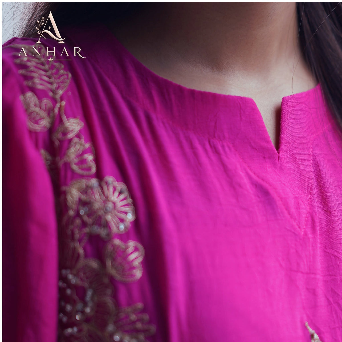 Neelanjona Premium Handwork 2-Piece - Deep Pink