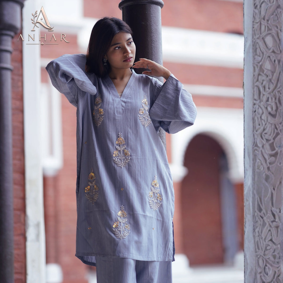Neelanjona Premium Handwork  2-Piece - Lavender